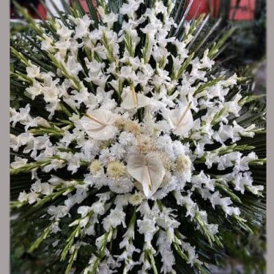 کد 27- ایستاده گلایل و آنتوریوم سفید